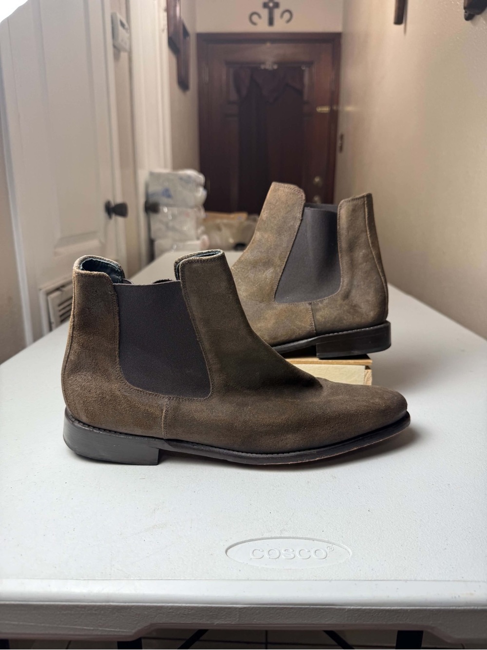 Thursday Boot Co Cavalier Chelsea Boots Gray Suede Men's 11.5 Handmade Spain